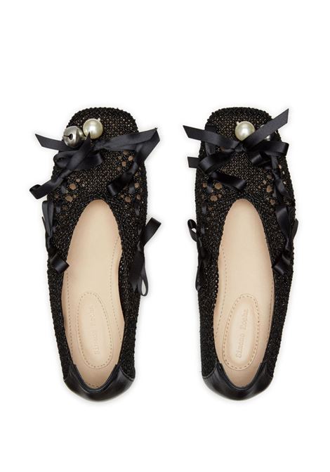 Ballerine con pendente in nero - donna SIMONE ROCHA | RMP18TB0789BLKPRL